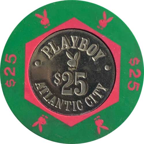 6 Chips Playboy Casino Atlantic City  $100-25-5-2.50 