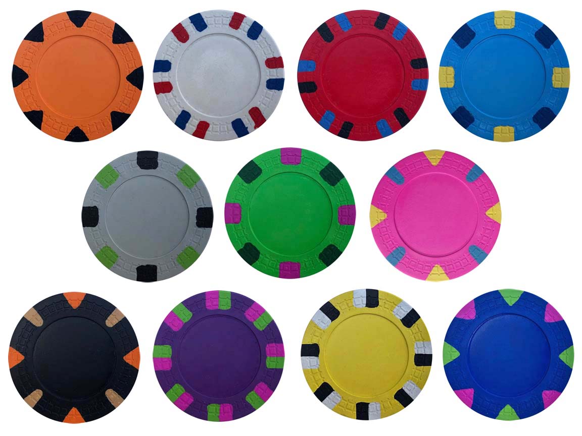 blank poker chips