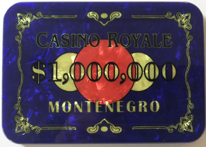 $100,000 JAMES BOND CASINO ROYALE POKER PLAQUE 