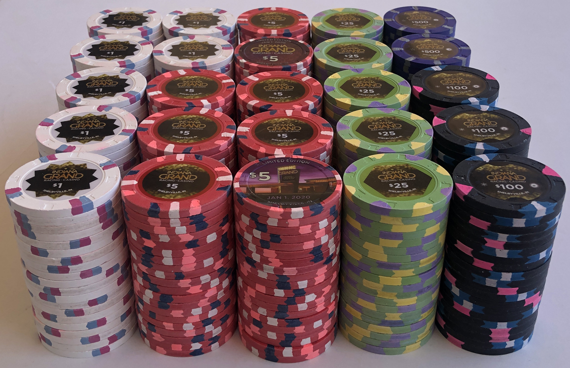 bijnaam Memo Toeschouwer 500 Indiana Grand Casino Paulson Poker Chips - Apache Poker Chips