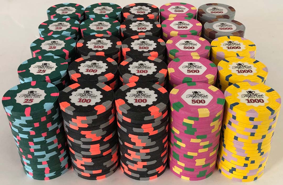 Top Hat Cane Poker Chips Top Hat Cane Poker Chips